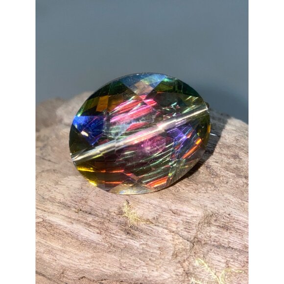 Handcrafted Wire Wrapped Multi-Color Gemstone Ring Size 8 - Picture 2 of 16